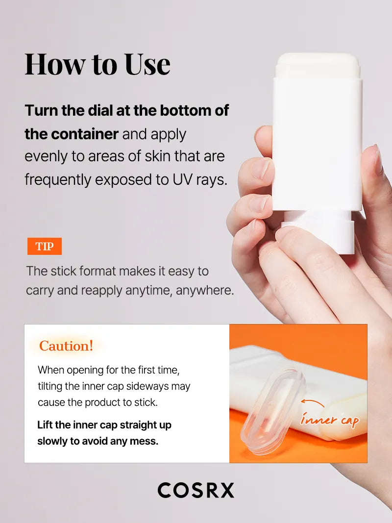 COSRX AIRY-LIGHT OIL CONTROL CLEAR SUNSCREEN STICK SPF 50
