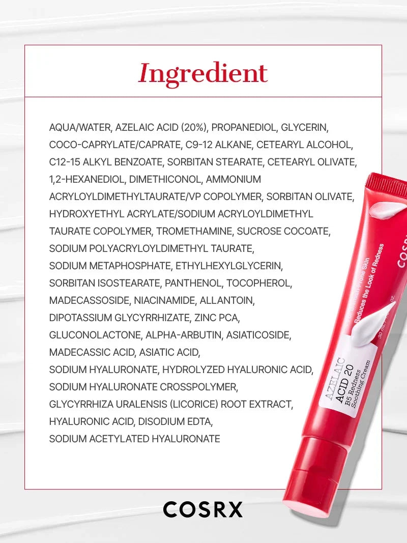 COSRX Azelaic Acid 20 B5 Redness Soothing Cream