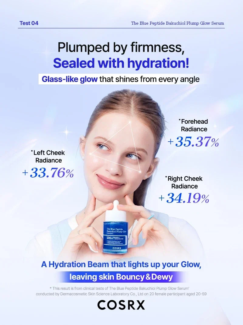 COSRX The Blue Peptide Bakuchiol Plump Glow Serum